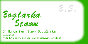 boglarka stamm business card